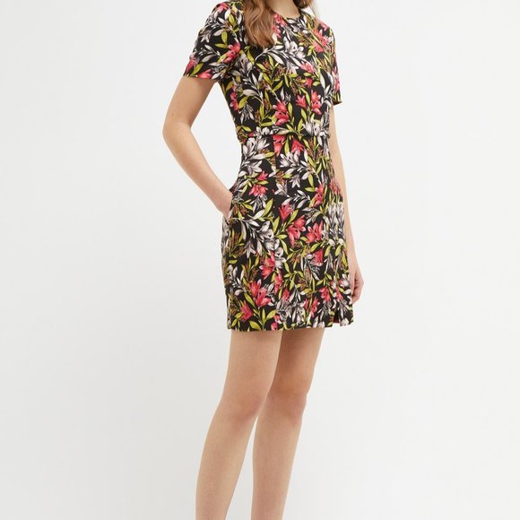 French Connection Dresses & Skirts - French Connection CADENCIA STRETCH FLORAL DRESS
